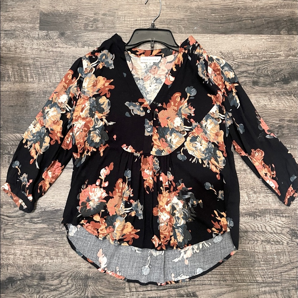 Like new love stitch babydoll blouse